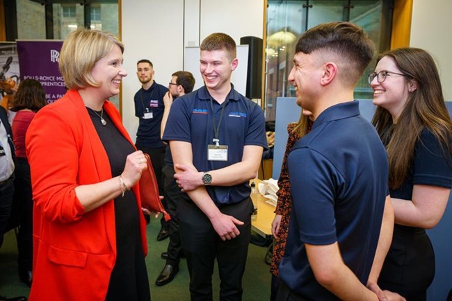 Leyland apprentices demonstrate their skills to MPs
