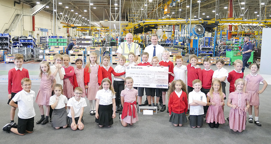 James Woodhouse centre with his classmates